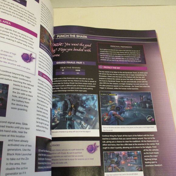 Saints Row 4 Bradly Games Large Purple Black White Players Guide Book - Picture 7 of 7